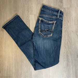 Avery Straight 28 x 30 Silver Jeans Women’s